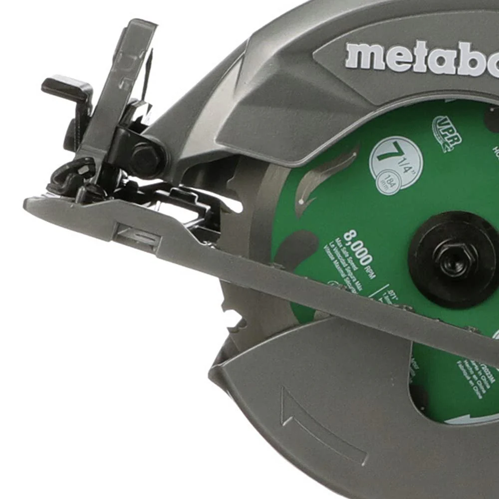 Metabo HPT Circular Saw, 7-1/4-Inch, Worm Drive, 15 Amp Motor, Includes 7-1/4-Inch 24T VPR Framing Blade (C7WDM) - Image 4