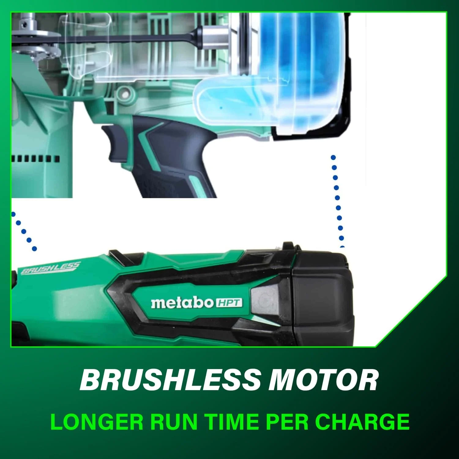 Metabo HPT Cordless 18V MultiVolt Framing Nailer Kit Accepts 2-Inch to 3-1/2-Inch Clipped & Offset Round Paper Nails 1-18V 4.0Ah Li-Ion Battery w/Fuel Gauge Lifetime Tool Warranty NR1890DCST - Image 8
