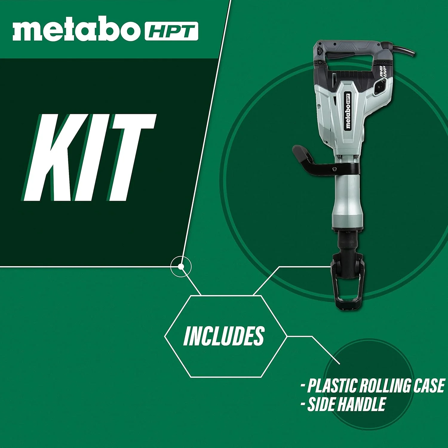 Metabo HPT Demolition Hammer | 1-1/8 In. Hex | Aluminum Housing Body | H65SD3 - Image 3