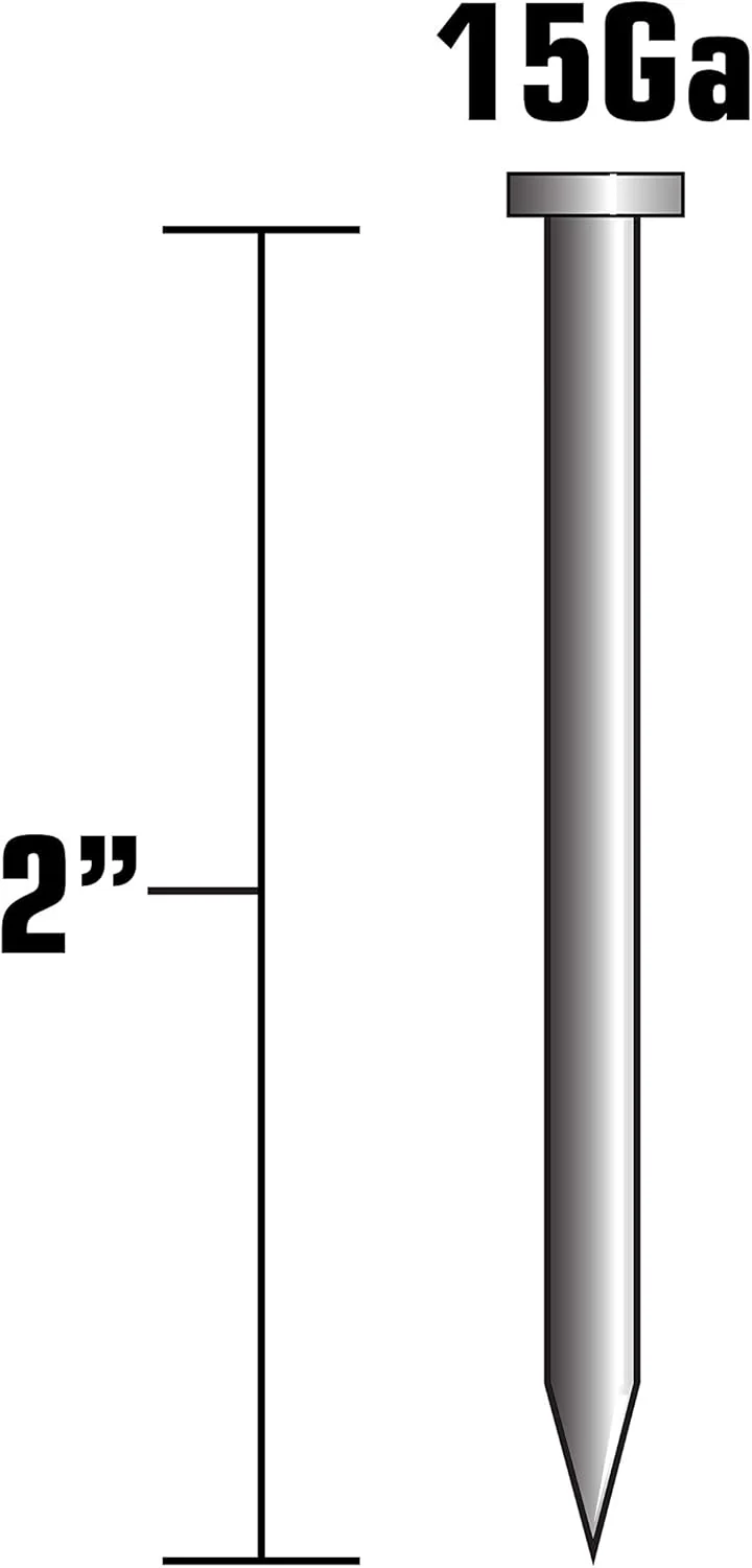 Metabo HPT Finish Nails | 2" x 15 Gauge | Galvanized | 1000 Count | 24204SHPT - Image 3