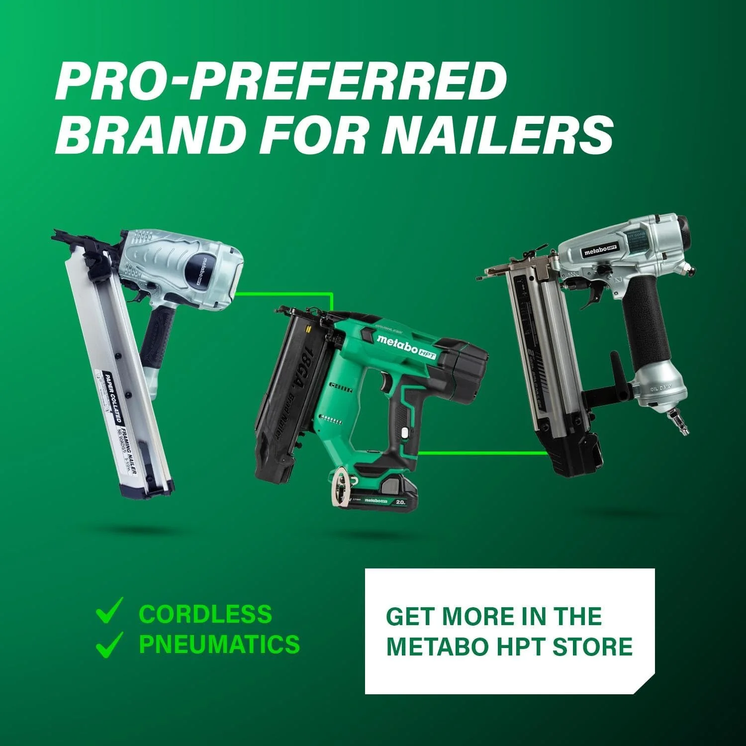 Metabo HPT (NR90ADS1M) Framing Nailer, Pro-Preferred Framing Tool For Flooring, Truss Build-Up, Roof Decking, and Housing Construction, Quick Switch Nailing, 3-1/2" 30° Paper Collated Nails - Image 9
