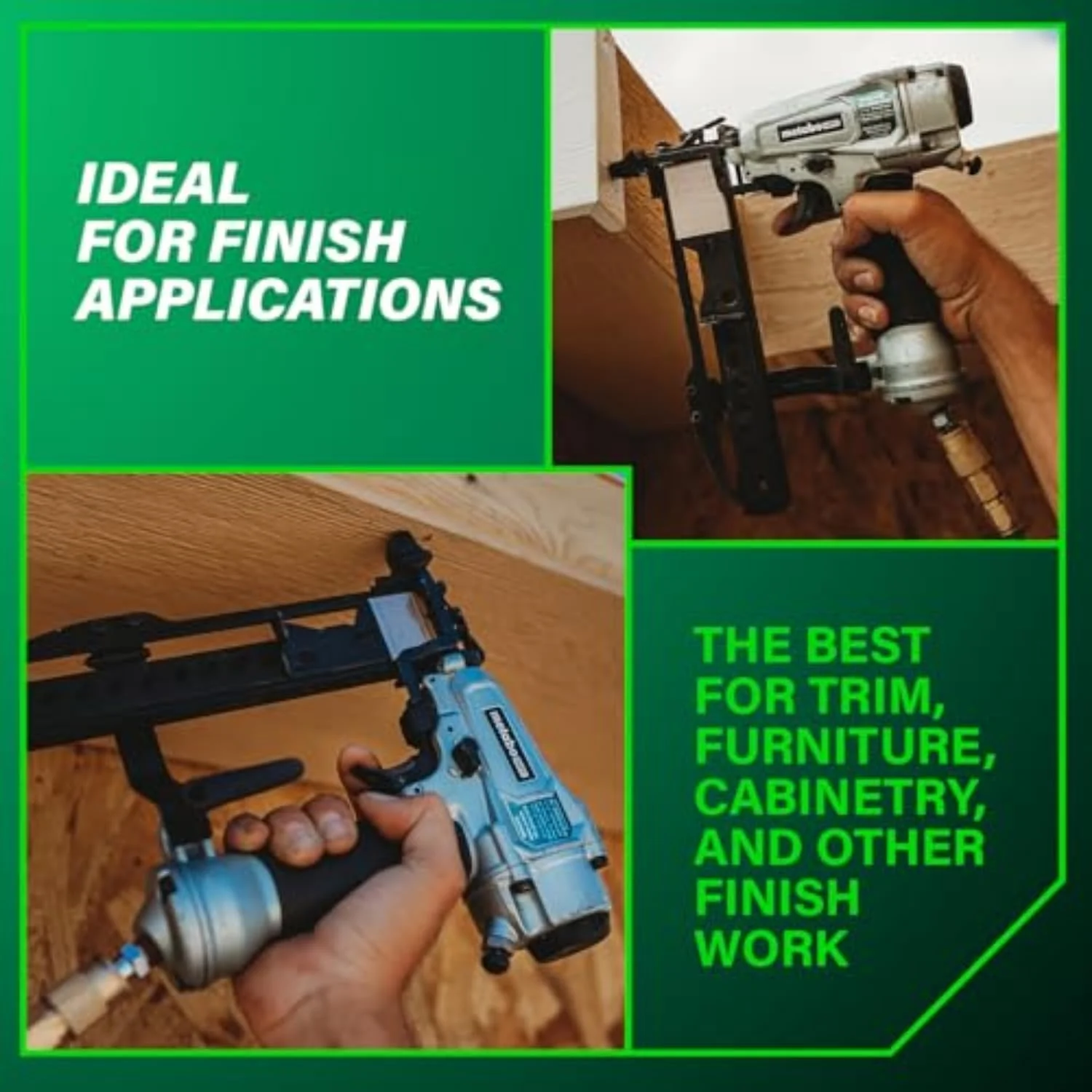 Metabo HPT PRO Finish Stapler, Pro-preferred Pneumatic Power Nailers, Finish Tool for Carpentry & Industrial Uses, All-Metal Key Component, 18 Gauge, 1/4" Crown Staples, Length 1/2" to 1-1/2", N3804A5 N3804A5 - Pro Model - Image 5