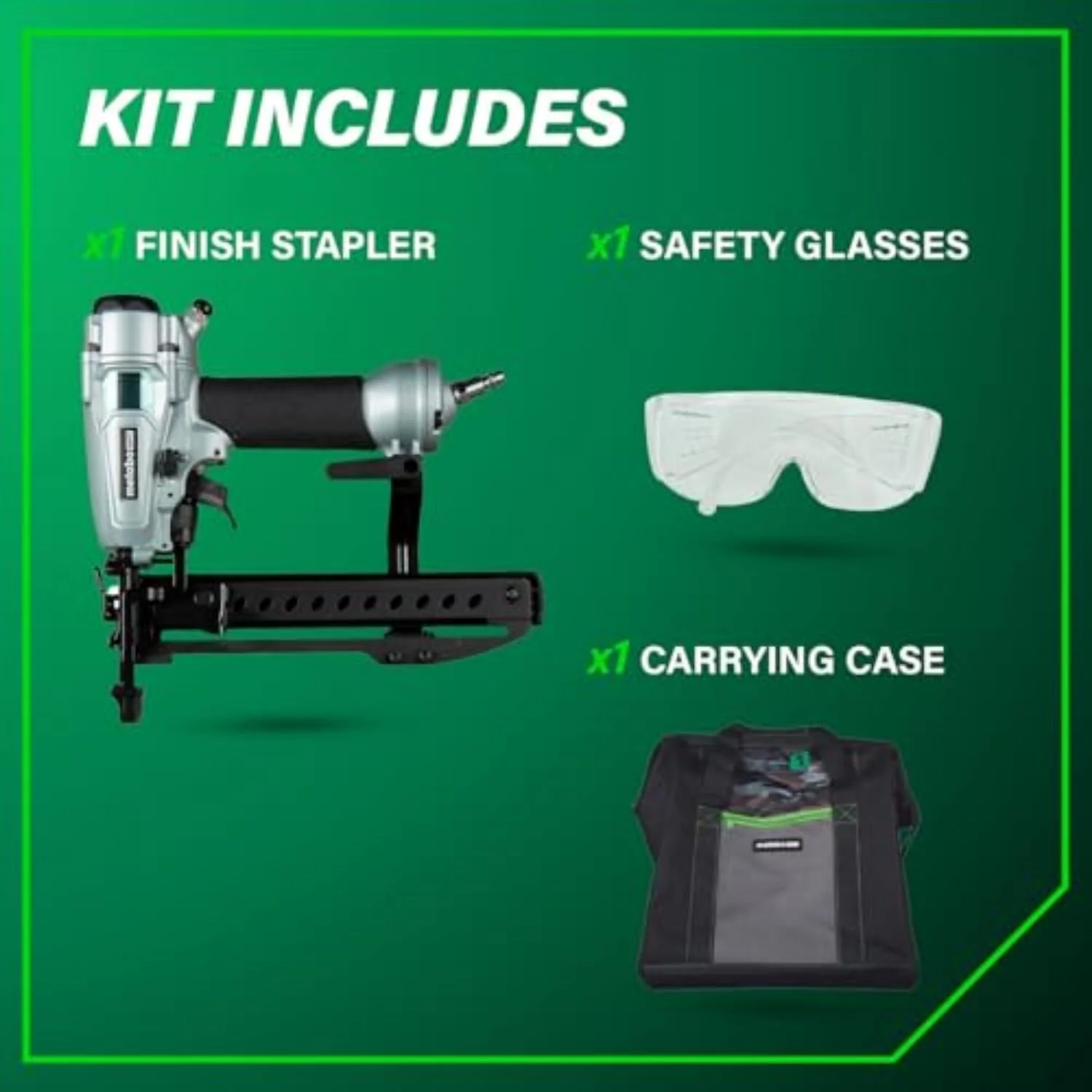 Metabo HPT PRO Finish Stapler, Pro-preferred Pneumatic Power Nailers, Finish Tool for Carpentry & Industrial Uses, All-Metal Key Component, 18 Gauge, 1/4" Crown Staples, Length 1/2" to 1-1/2", N3804A5 N3804A5 - Pro Model - Image 7