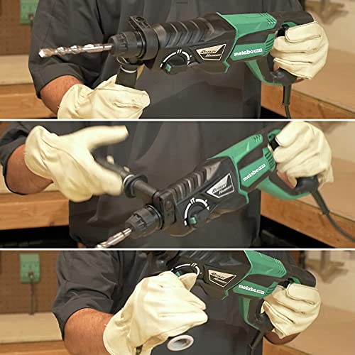 Metabo HPT Rotary Hammer | SDS Plus | 1-Inch, 7.5-Amp | For Drilling | Chipping and Hammer Drilling (DH26PF) - Image 9