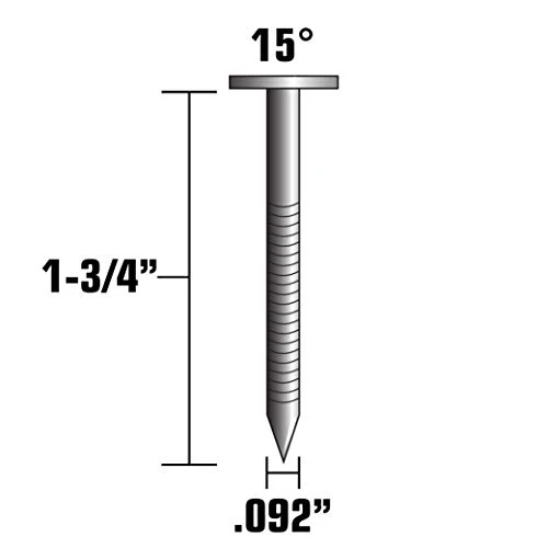 Metabo HPT Siding Nails | 1-3/4 Inch x .092 | 15 Degree | Full Round Head | Ring Shank | Wire Coil | Hot Dipped Galvanized | Total 3,600 Count | 13363HPT (Pack of 1) - Image 2