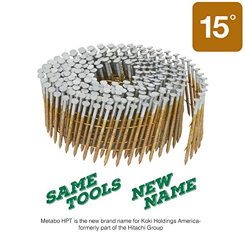 Metabo HPT Siding Nails | 1-3/4 Inch x .092 | 15 Degree | Full Round Head | Ring Shank | Wire Coil | Hot Dipped Galvanized | Total 3,600 Count | 13363HPT (Pack of 1) - Image 4