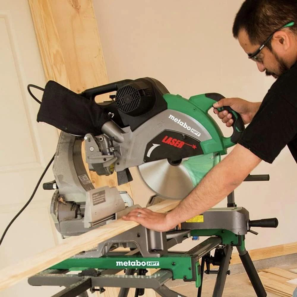 Metabo HPT Sliding Compound Miter Saw | 12-Inch Blade | Double Bevel | Laser Marker | 15-Amp Motor | 5 Year Warranty | C12RSH2S - Image 8
