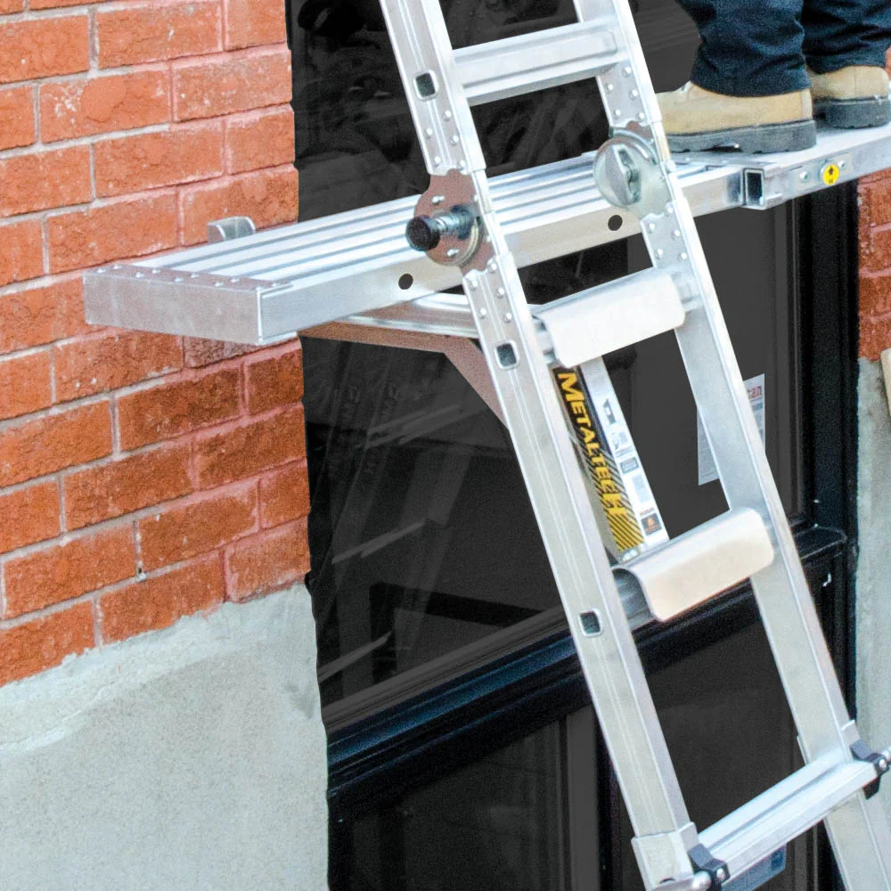 Metaltech E-LJ20 Jobsite Series 2-Rung Ladder Jack, Aluminum Jack for Scaffolding Extensions and Work Platforms - Image 4