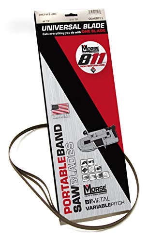 MK Morse Bi-Metal Portable Band Saw Blade for 1/4" or Thicker Metals (3-Pack)