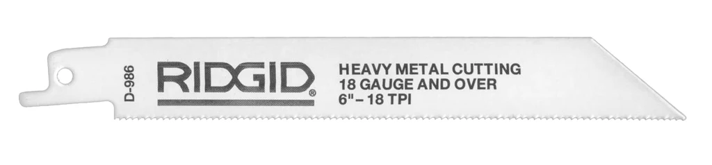 Model D-985 RIDGID Non-Ferrous Metals 6" (150mm) Reciprocating Saw Blade - 14 Teeth Per in. - 5 Pack, PKG OF 5 D985 14TX6 BLADE