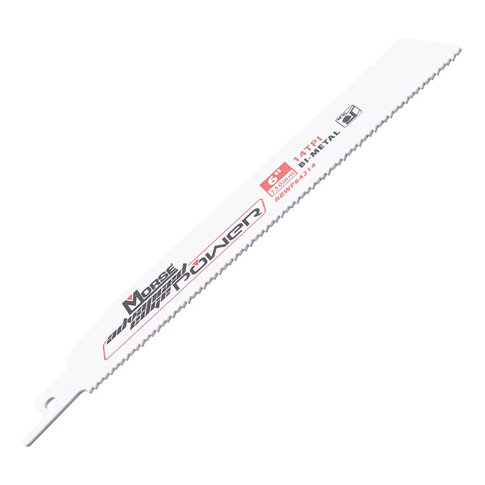 Morse Bi-Metal Pro Medium Metal Reciprocating Saw Blade 6" x 1" x .42" 14 TPI (Pack of 25) - Image 10