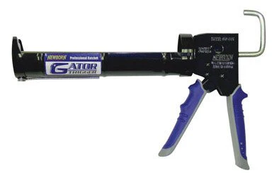 Newborn Pro Super Ratchet Rod Caulk Gun with Gator Trigger Comfort Grip, 1/10 Gallon Cartridge, 6:1 Thrust Ratio, Standard, Model:910-GTR