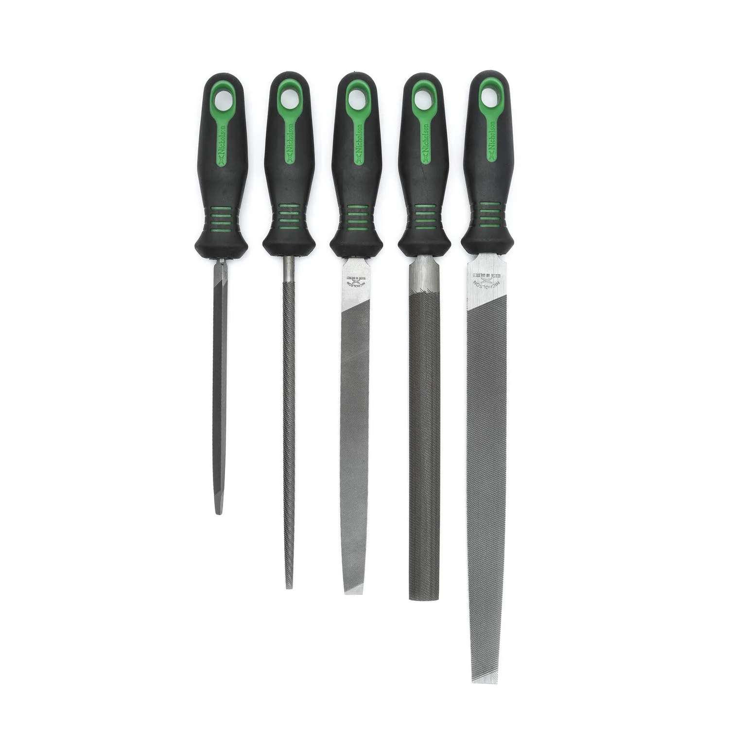 Crescent Nicholson 22150HIN 5 Pc. 6, 8" & 10" Anniversary File Set with Ergonomic Handles