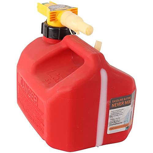 No-Spill 1415 1-1/4-Gallon Poly Gas Can (CARB Compliant), Red - Image 2