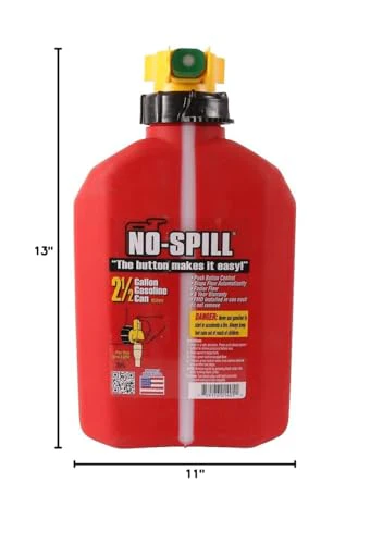 No-Spill Stens 2 1/2 Gallon Fuel Can 765-102 For No-Spill 1405, 765-102, 11.75" x 8" x 10"", Red - Image 5