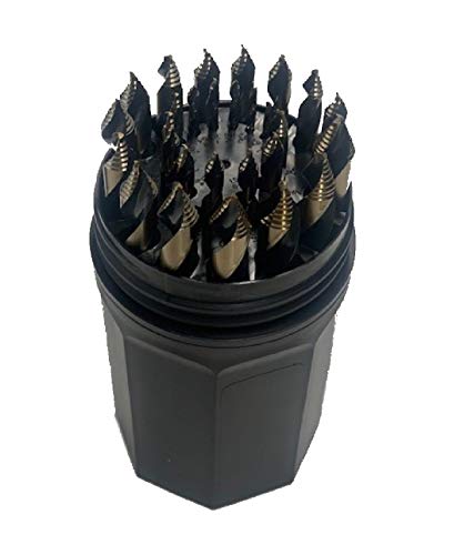 Norseman 1/16"- 1/2" Super Premium Black and Gold Oxide 29-Piece Hi-Molybdenum Steel Drill Bit Set