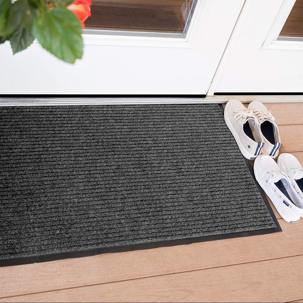 Notrax 109 Brush Step Carpeted Indoor/Outdoor Entrance Mat for Home or Office, 3' X 10', Absorbent Slip Resistant Heavy Duty Entry Mat, Charcoal, 109S0310CH - Image 3