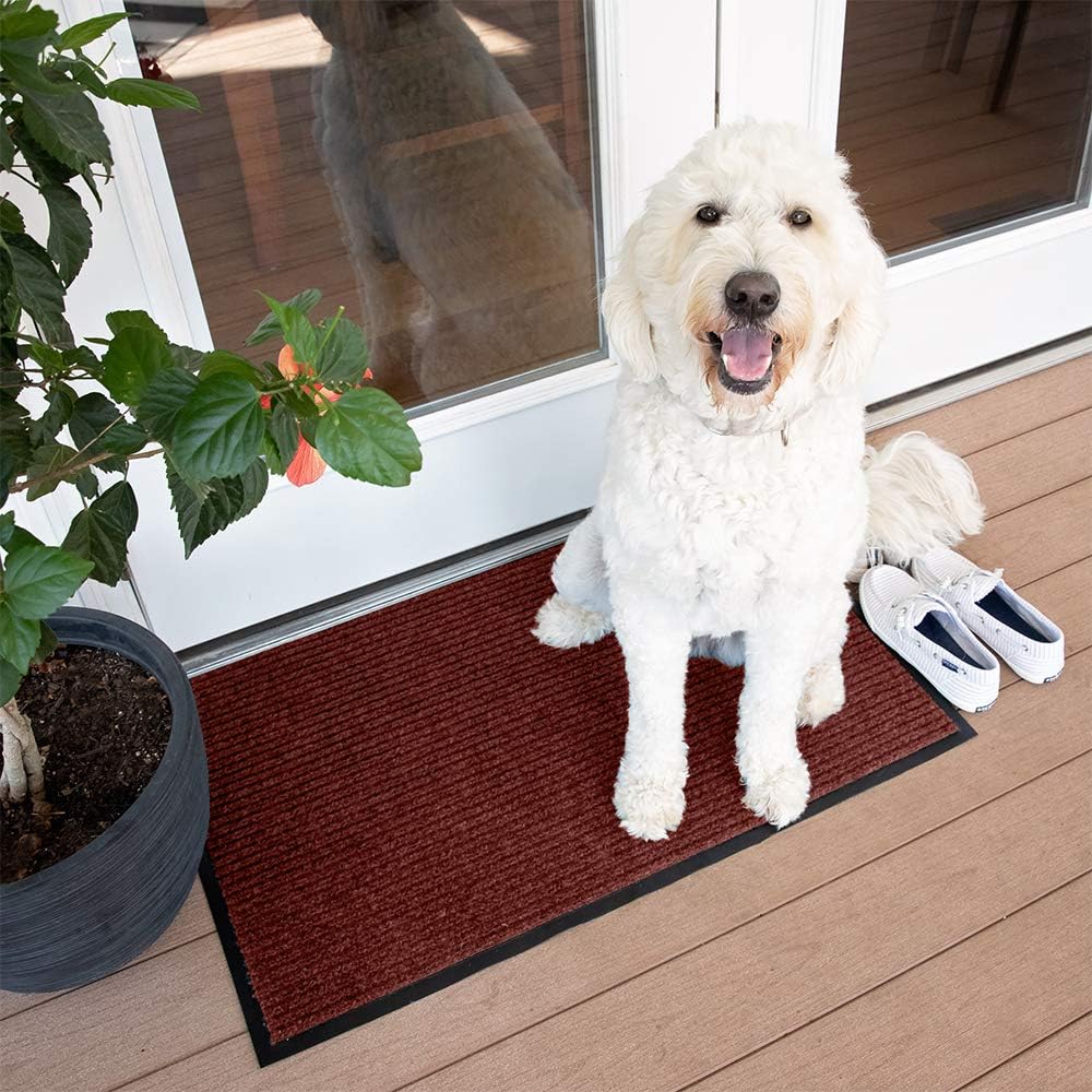 Notrax 109 Brush Step Carpeted Indoor/Outdoor Entrance Mat for Home or Office, 3' X 10', Absorbent Slip Resistant Heavy Duty Entry Mat, Red/Black, 109S0310RB - Image 6