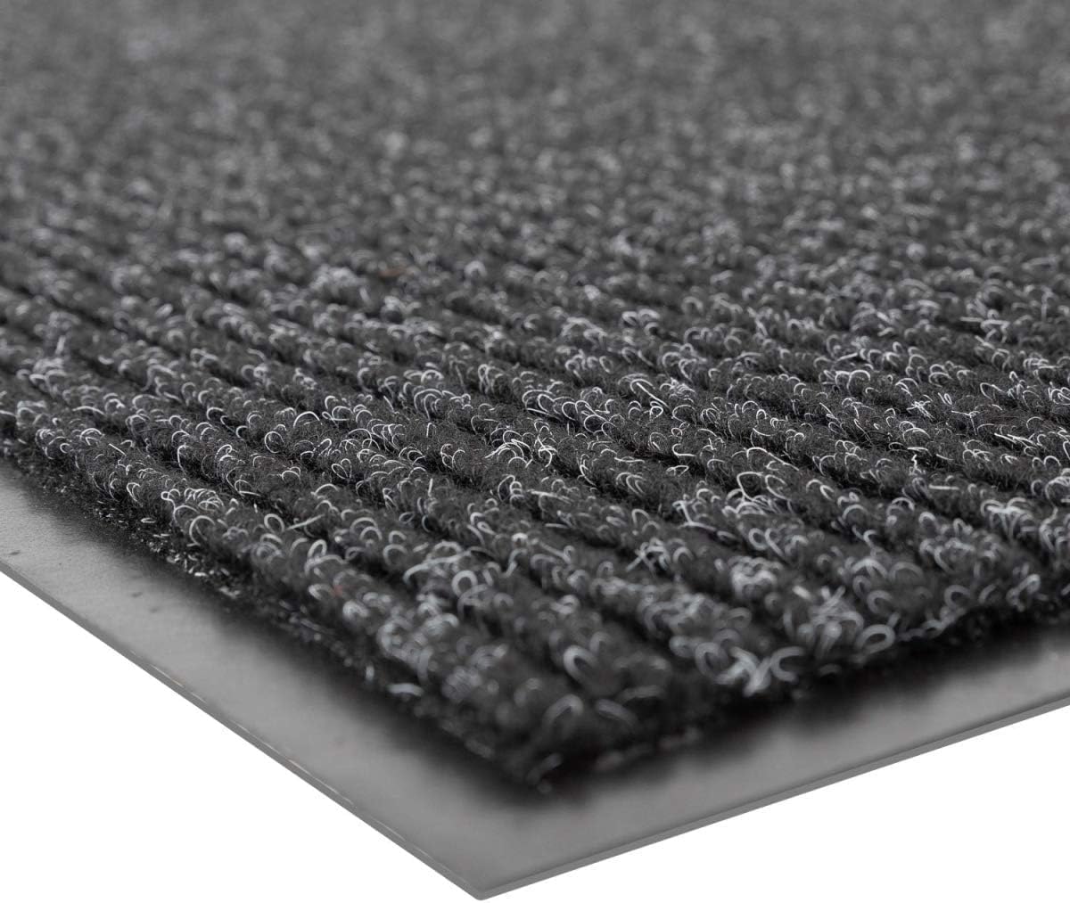 Notrax 109 Brush Step Carpeted Indoor/Outdoor Entrance Mat, 3' x 5' (Rectangular) Absorbent Slip Resistant Heavy Duty Entry Mat, Charcoal - 109S0035CH - Image 2