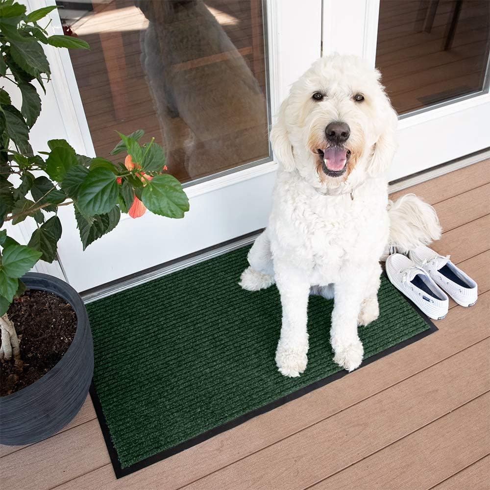 Notrax 109 Brush Step Carpeted Indoor/Outdoor Entrance Mat for Home or Office, 3' X 5', Absorbent Slip Resistant Heavy Duty Entry Mat, Hunter Green, 109S0035GN - Image 6