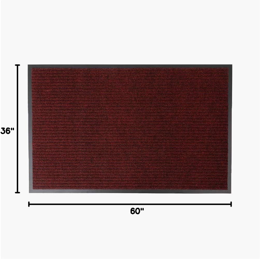 Notrax 109 Brush Step Carpeted Indoor/Outdoor Entrance Mat for Home or Office, 3' X 5', Absorbent Slip Resistant Heavy Duty Entry Mat, Red/Black, 109S0035RB - Image 4