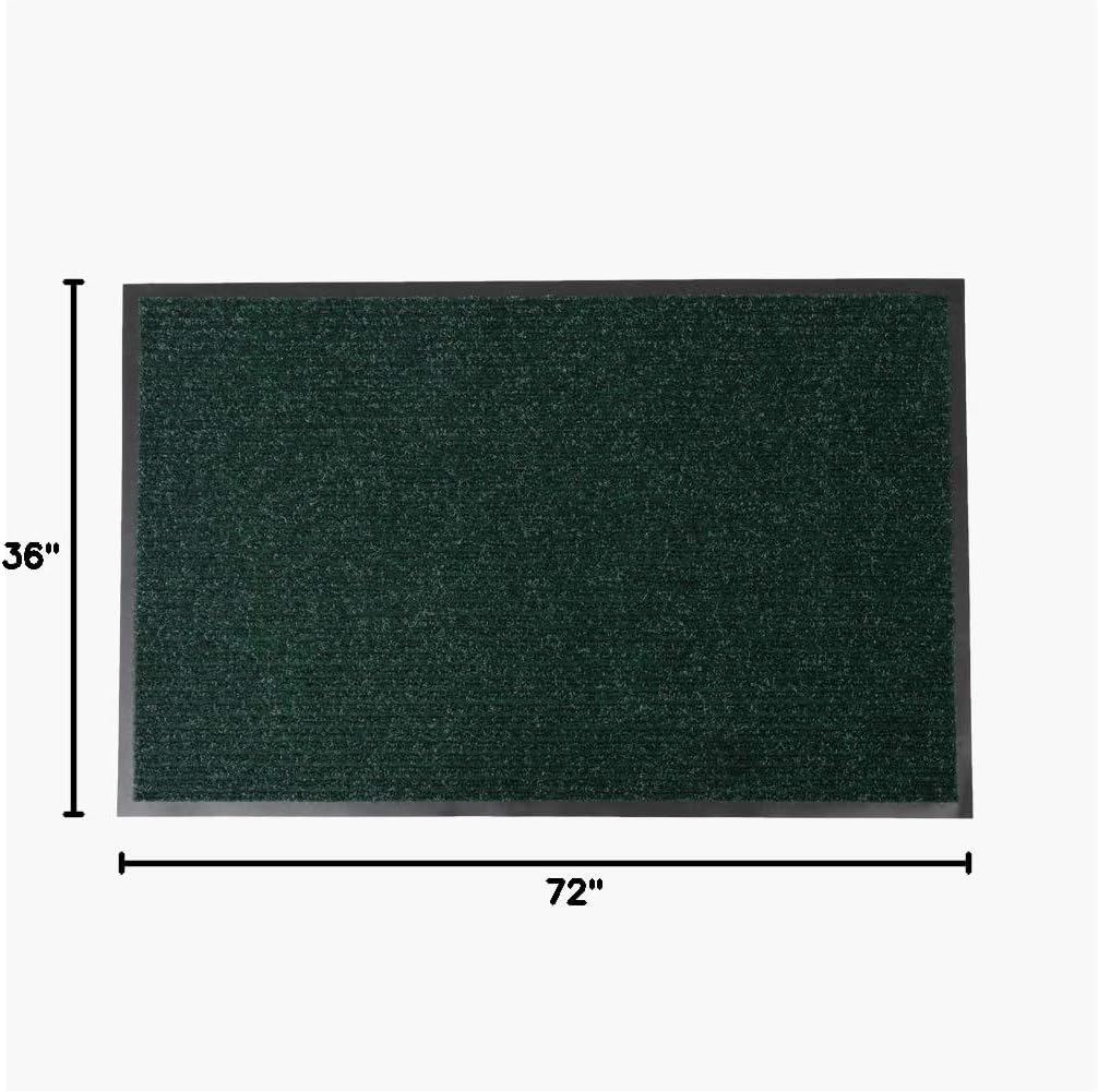 Notrax 109 Brush Step Carpeted Indoor/Outdoor Entrance Mat for Home or Office, 3' X 6', Absorbent Slip Resistant Heavy Duty Entry Mat, Hunter Green, 109S0036GN - Image 4