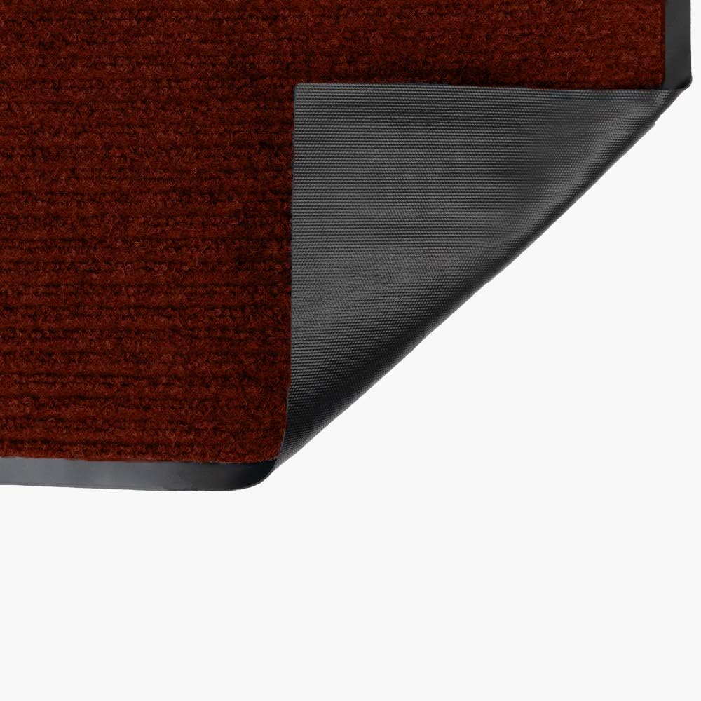 Notrax 109 Brush Step Carpeted Indoor/Outdoor Entrance Mat for Home or Office, 4' X 6', Absorbent Slip Resistant Heavy Duty Entry Mat, Red/Black, 109S0046RB 4' x 6' (Rectangular) Red / Black Solid - Image 4