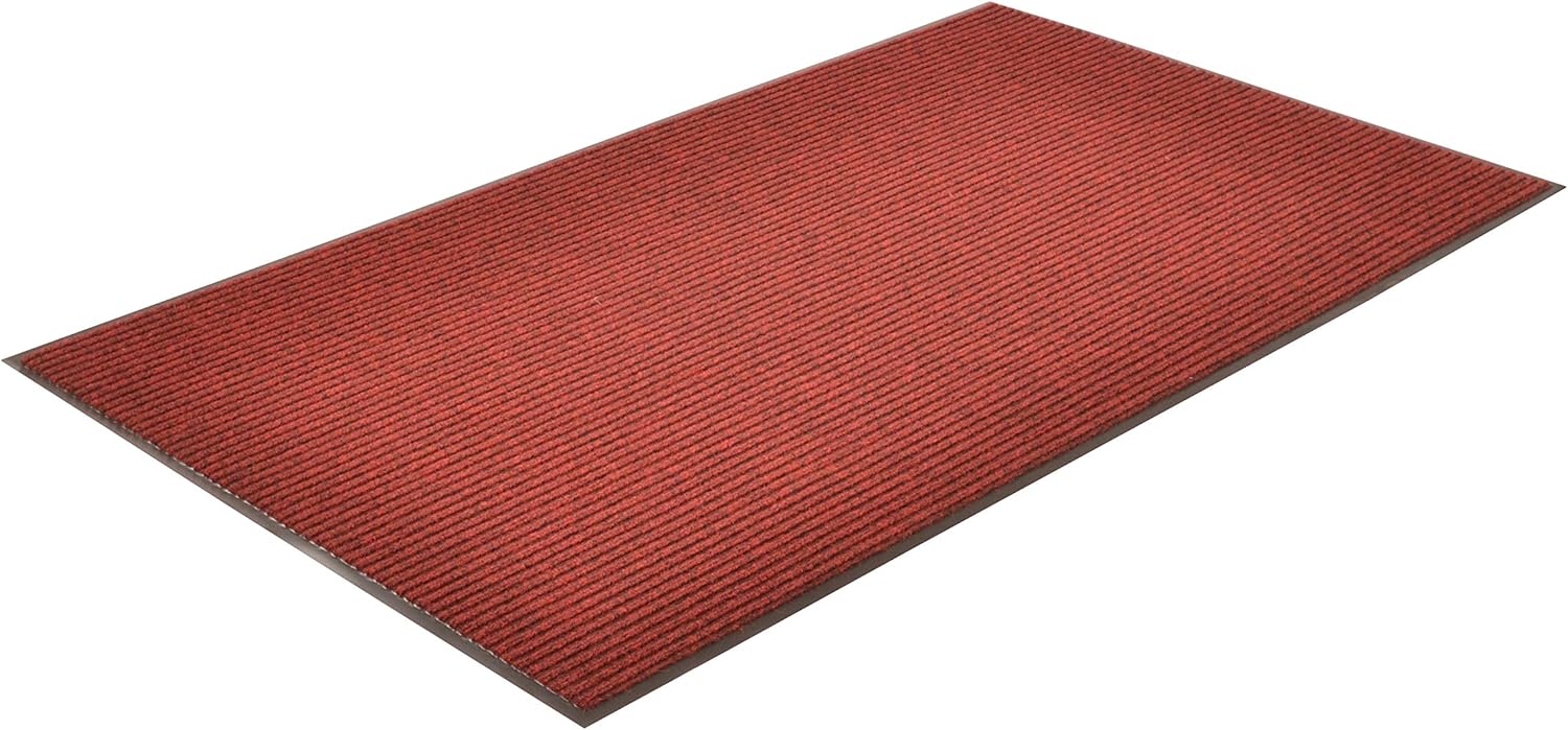 Notrax 109 Brush Step Carpeted Indoor/Outdoor Entrance Mat for Home or Office, 4' X 6', Absorbent Slip Resistant Heavy Duty Entry Mat, Red/Black, 109S0046RB 4' x 6' (Rectangular) Red / Black Solid - Image 9