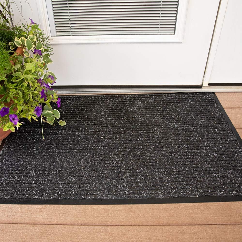 Notrax 109 Brush Step Carpeted Indoor/Outdoor Entrance Mat for Home or Office, 4' X 8' (Rectangular) Absorbent Slip Resistant Heavy Duty Entry Mat, Charcoal - 109S0048CH - Image 3