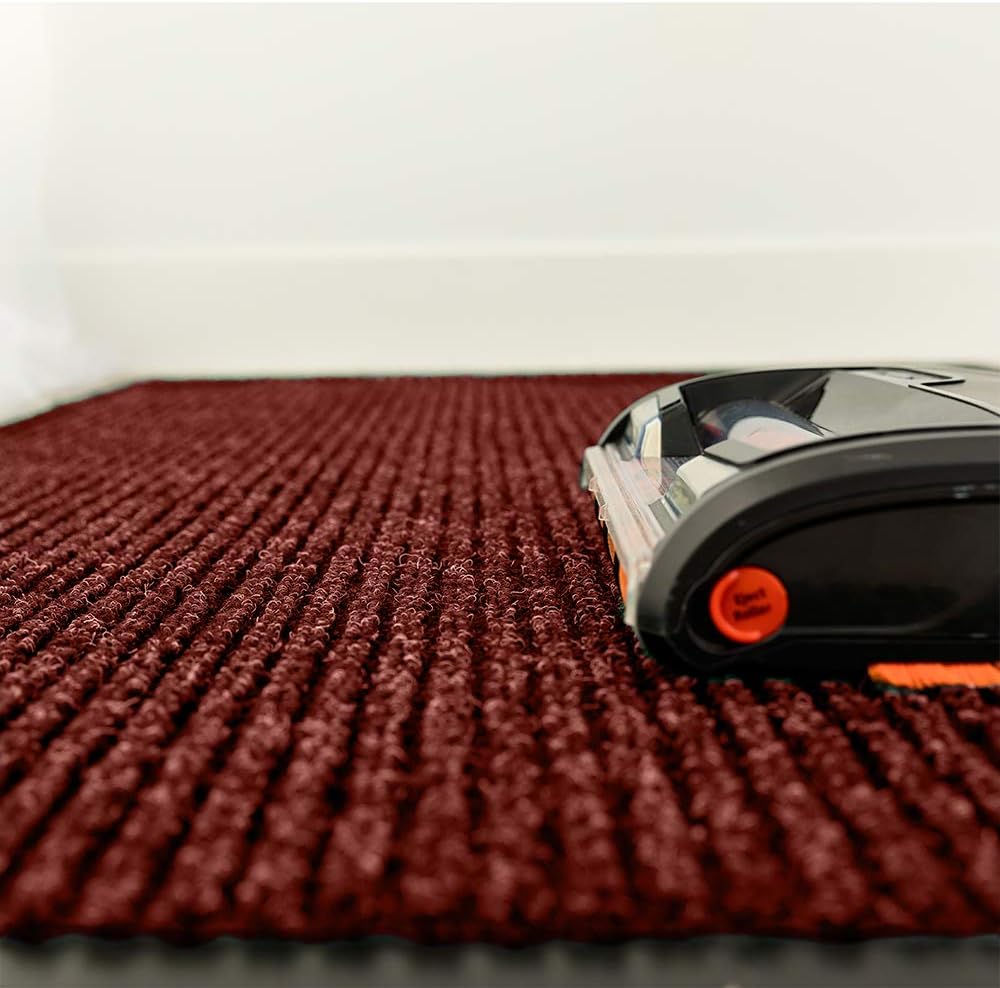 Notrax 109 Brush Step Carpeted Indoor/Outdoor Entrance Mat, 4' X 8' (Rectangular) Absorbent Slip Resistant Heavy Duty Entry Mat, Red/Black - 109S0048RB - Image 8