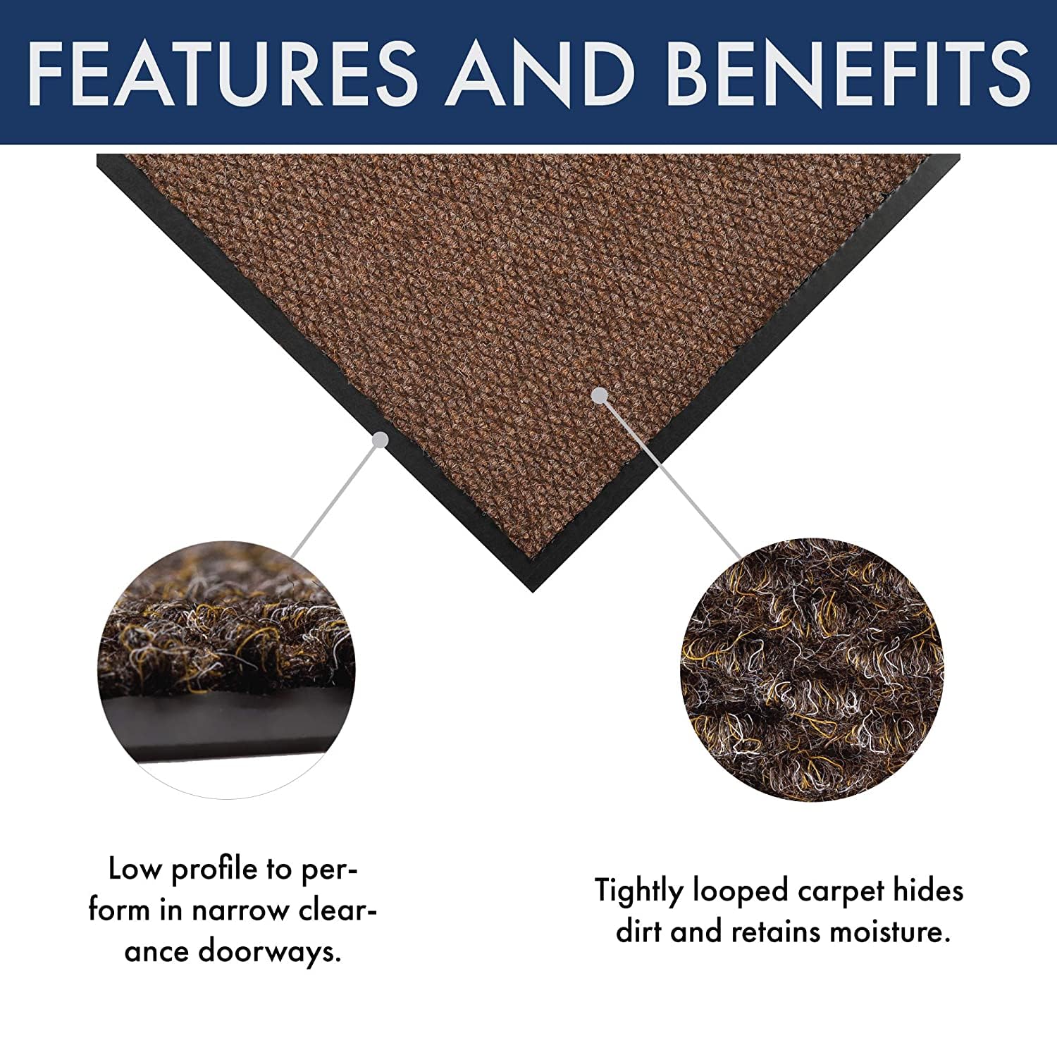 Notrax 136 Polynib Entrance Mat, for Home or Office, 2' X 3' Brown - Image 5