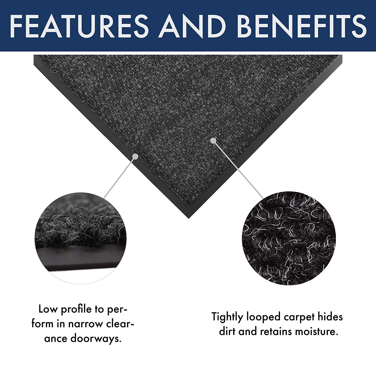 Notrax 136S0023CH 136 Polynib Entrance Mat, for Home or Office, 2' X 3' Charcoal - Image 7