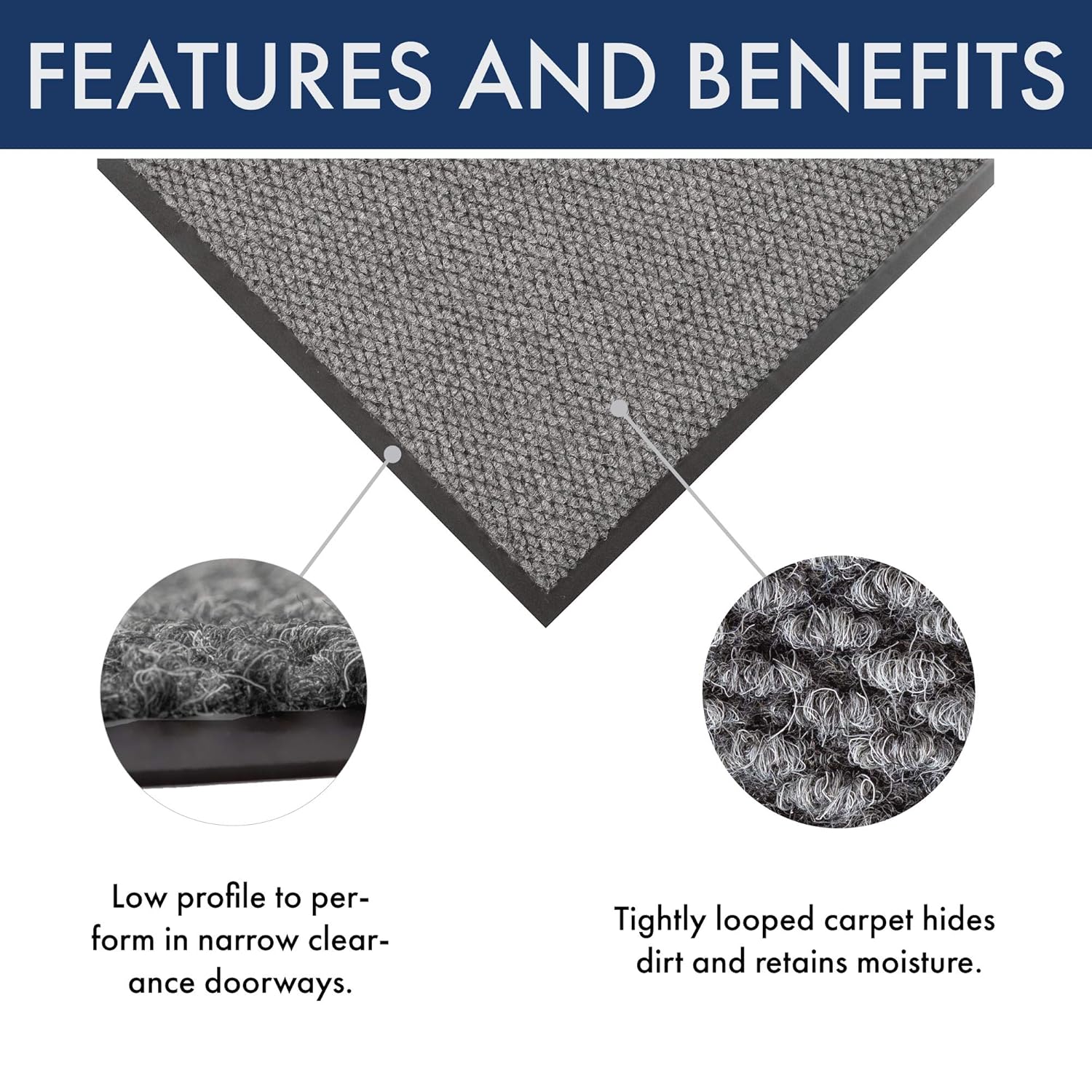 Notrax - 136S0046GY 136 Polynib Entrance Mat, for Home or Office, 4' X 6' Gray - Image 6