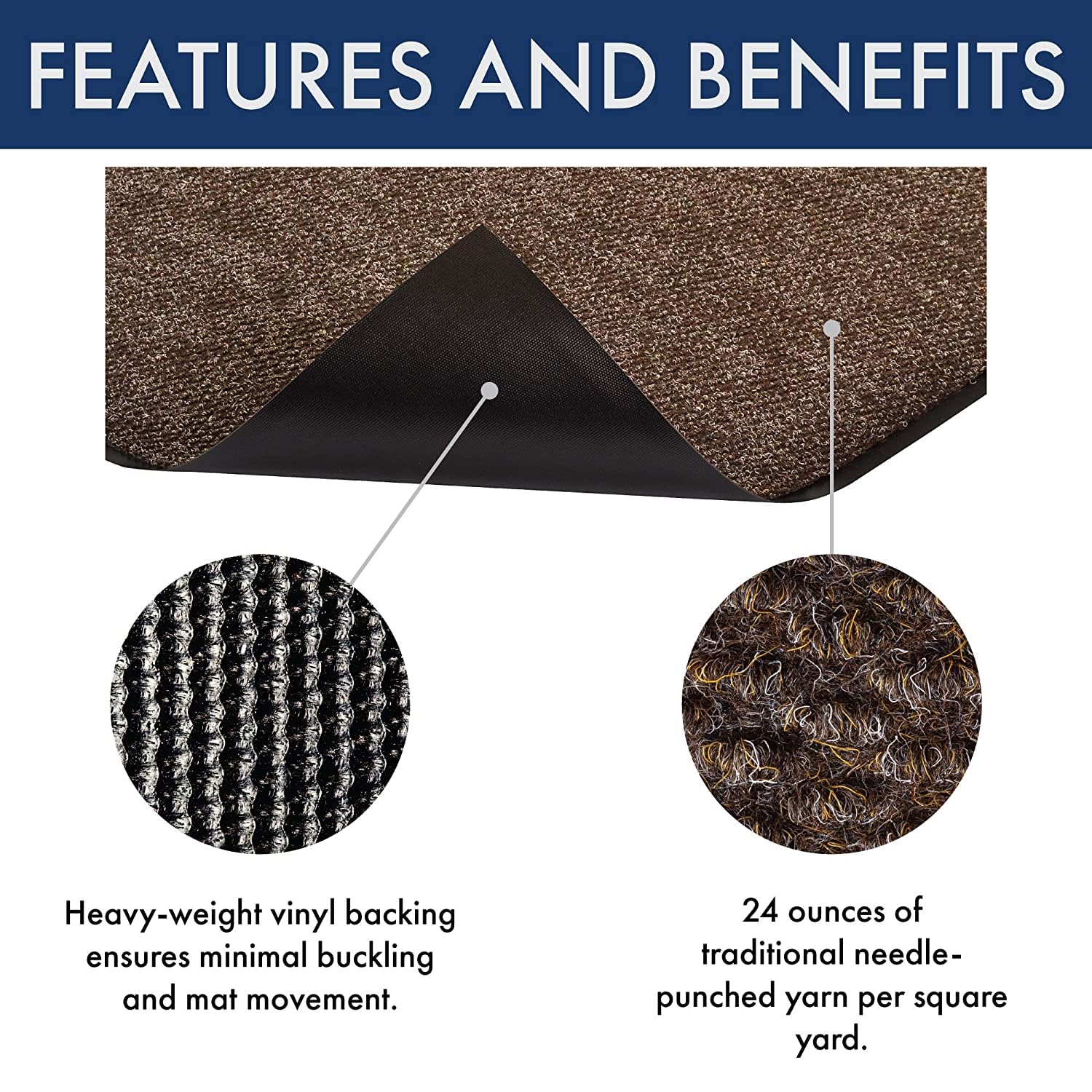 Notrax - 136S0048BR 136 Polynib Entrance Mat, for Home or Office, 4' X 8' Brown - Image 5