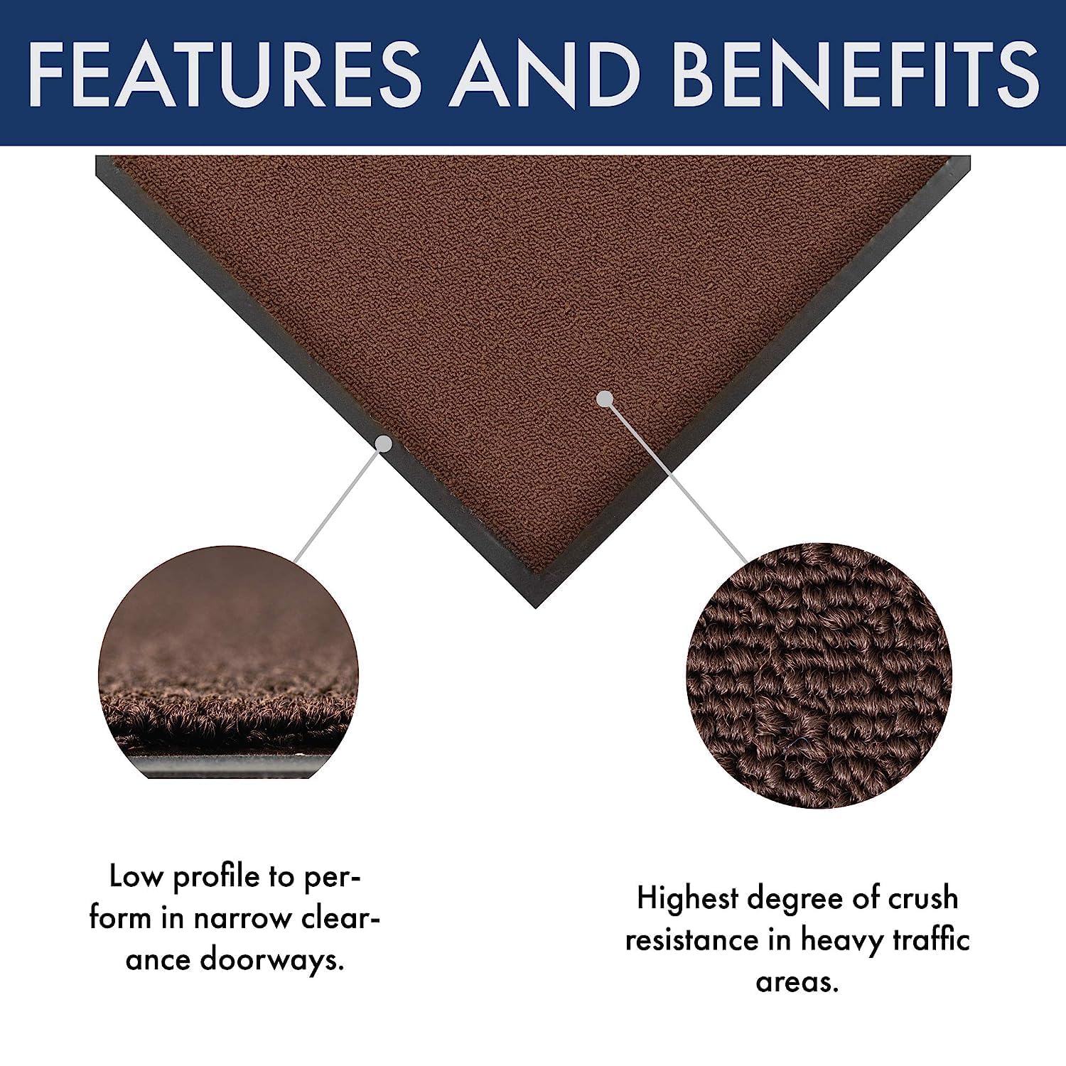 Notrax 141 Ovation Entrance Mat, for Home or Office, 3' X 6' Brown - Image 3
