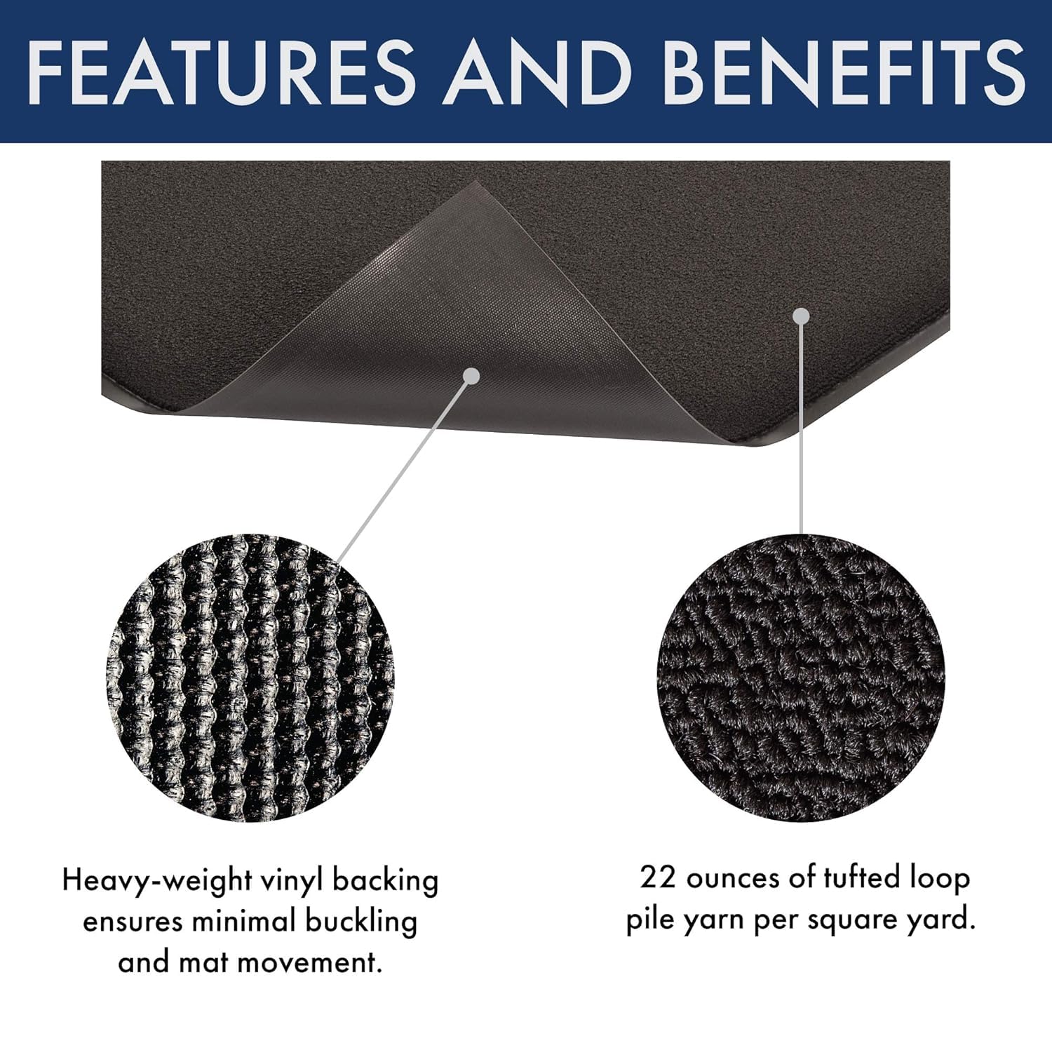 Notrax 141S0023BL 141 Ovation Entrance Mat for Home or Office, 2' X 3', Black - Image 2