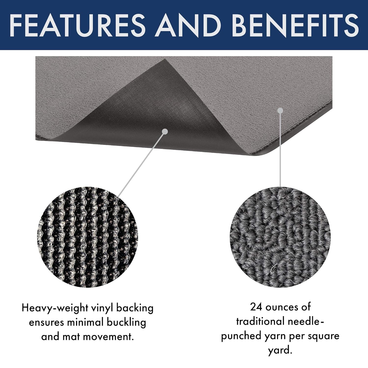 Notrax 141S0035GY Carpeted Entrance Mat, Gray, 3ft. x 5ft. - Image 3