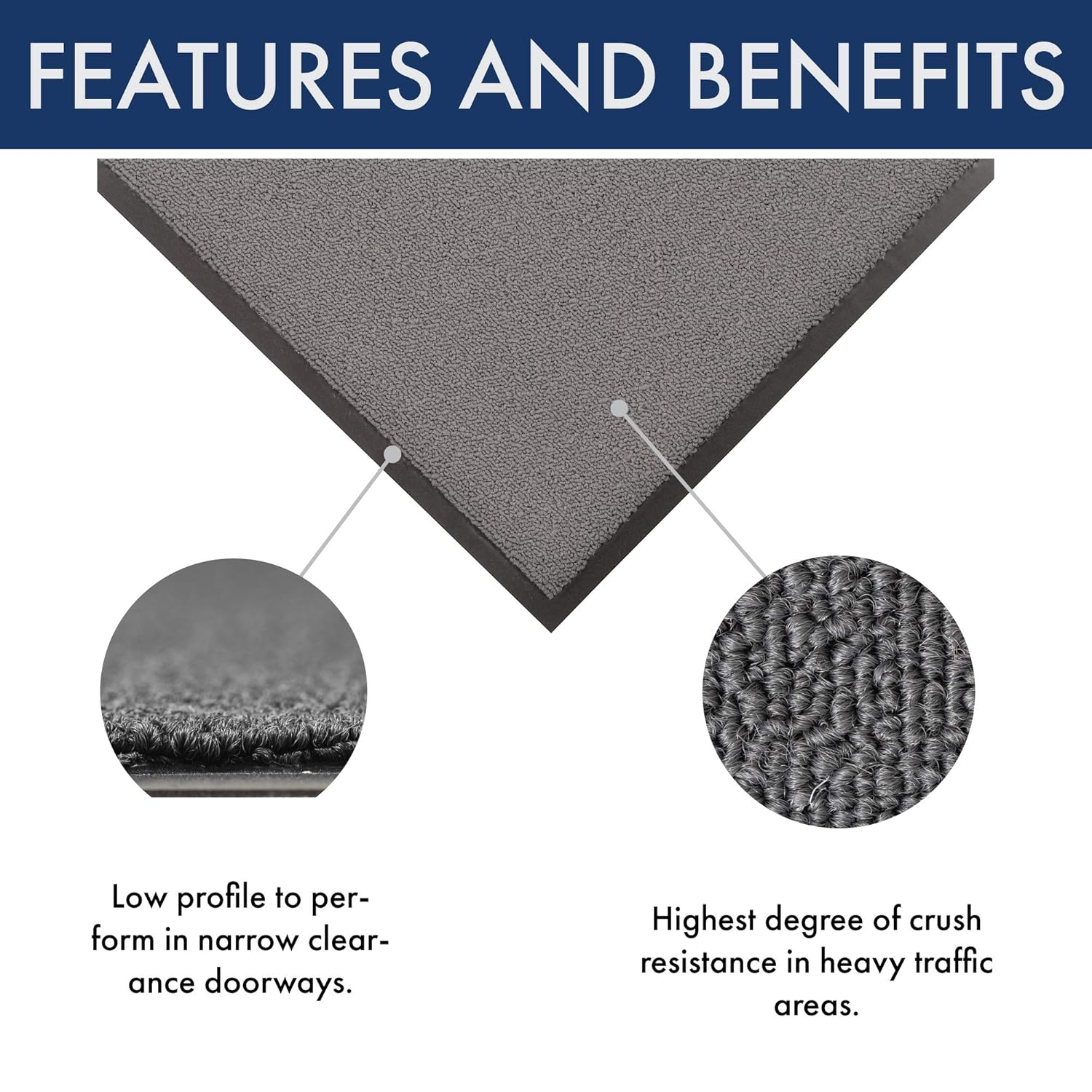 Notrax - 141S0046GY 141 Ovation Entrance Mat, for Home or Office, 4' X 6' Gray - Image 5