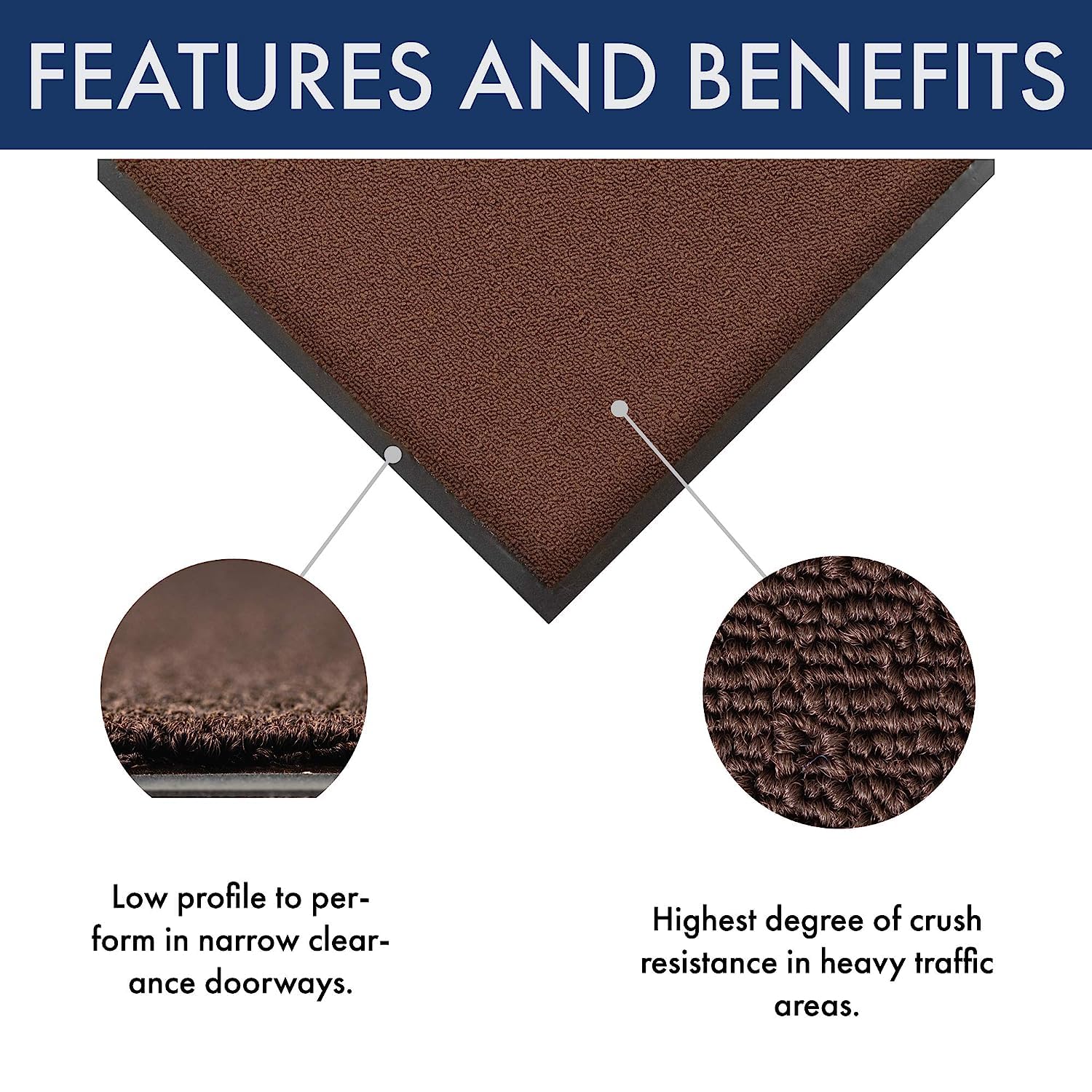 Notrax - 141S0048BR 141 Ovation Entrance Mat, for Home or Office, 4' X 8' Brown - Image 3