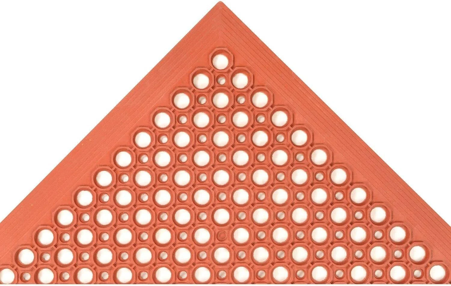 NoTrax 3' x 10' Anti-Fatigue Lightweight Restaurant Rubber Floor Mat with Drainage Holes, Beveled Edges, Non-Slip Mats, Red, T30 Competitor, T30S0310RD 3' x 10' Red Solid - Image 2