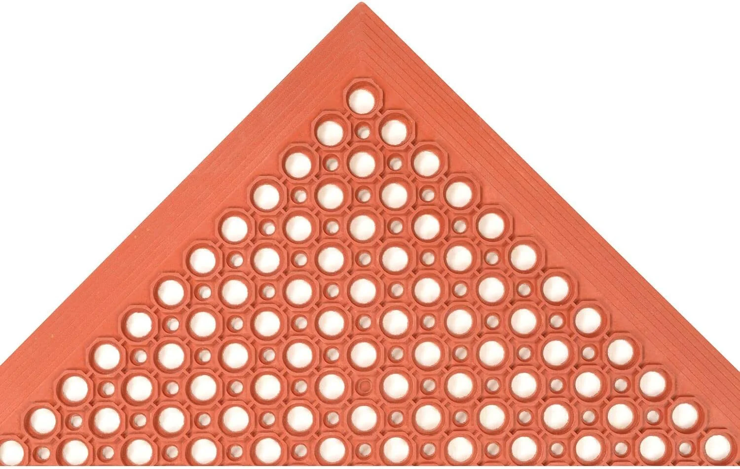 NoTrax 3' x 3' Anti-Fatigue Lightweight Restaurant Rubber Floor Mat with Drainage Holes, Beveled Edges, Non-Slip Mats, Red, T30 Competitor, T30S0033RD 3' x 3' Red Solid - Image 2