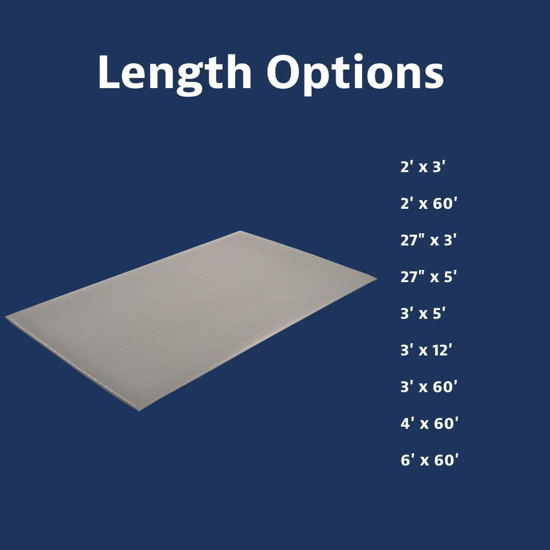 Notrax 410 Airug 3' x 5' x 3/8" Anti Fatigue Mat, Enhanced Slip Resistance with Beveled Edges and Ribbed Surface, Ideal for Industrial and Commercial Workplaces, Gray, 410S0335GY Ribbed Surface 3' x 5' x 3/8" Grey - Image 7
