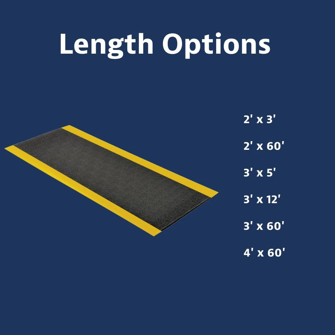 Notrax 411 Sof-Tred 2' x 60' x 9/16" Anti Fatigue Mat, Enhanced Slip Resistance with Beveled Edges and Pebbled Surface, Ideal for Industrial and Commercial Workplaces, Black/Yellow, 411R0424BY - Image 7