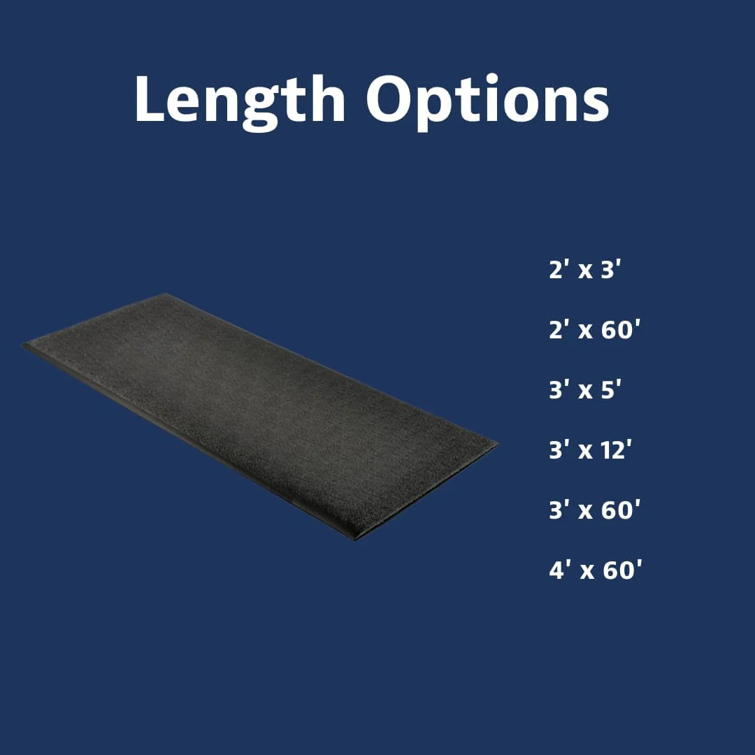 Notrax 411 Sof-Tred 3' x 60' x 3/8" Anti Fatigue Mat, Enhanced Slip Resistance with Beveled Edges and Pebbled Surface, Ideal for Industrial and Commercial Workplaces, Black, 411R0336BL - Image 7