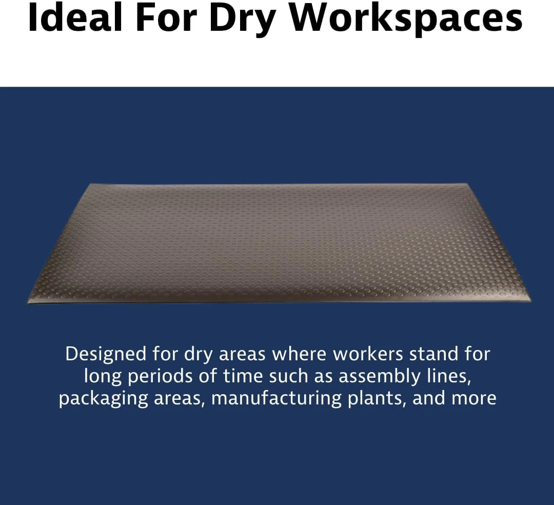 Notrax 417 Bubble Sof-Tred� with Dyna-Shield� 2' x 6' x 1/2" Anti Fatigue Mat, Slip Resistant Bubble Textured Surface, Ideal for Industrial and Commercial Workplaces, Black, 417S0026BL - Image 6
