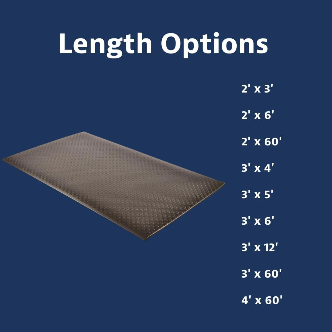 Notrax 417 Bubble Sof-Tred with Dyna-Shield 3' x 6' x 1/2" Anti Fatigue Mat, Slip Resistant Bubble Textured Surface, Ideal for Industrial and Commercial Workplaces, Black, 417S0036BL Black 3' x 6' x 1/2" Bubble Textured Surface - Image 7