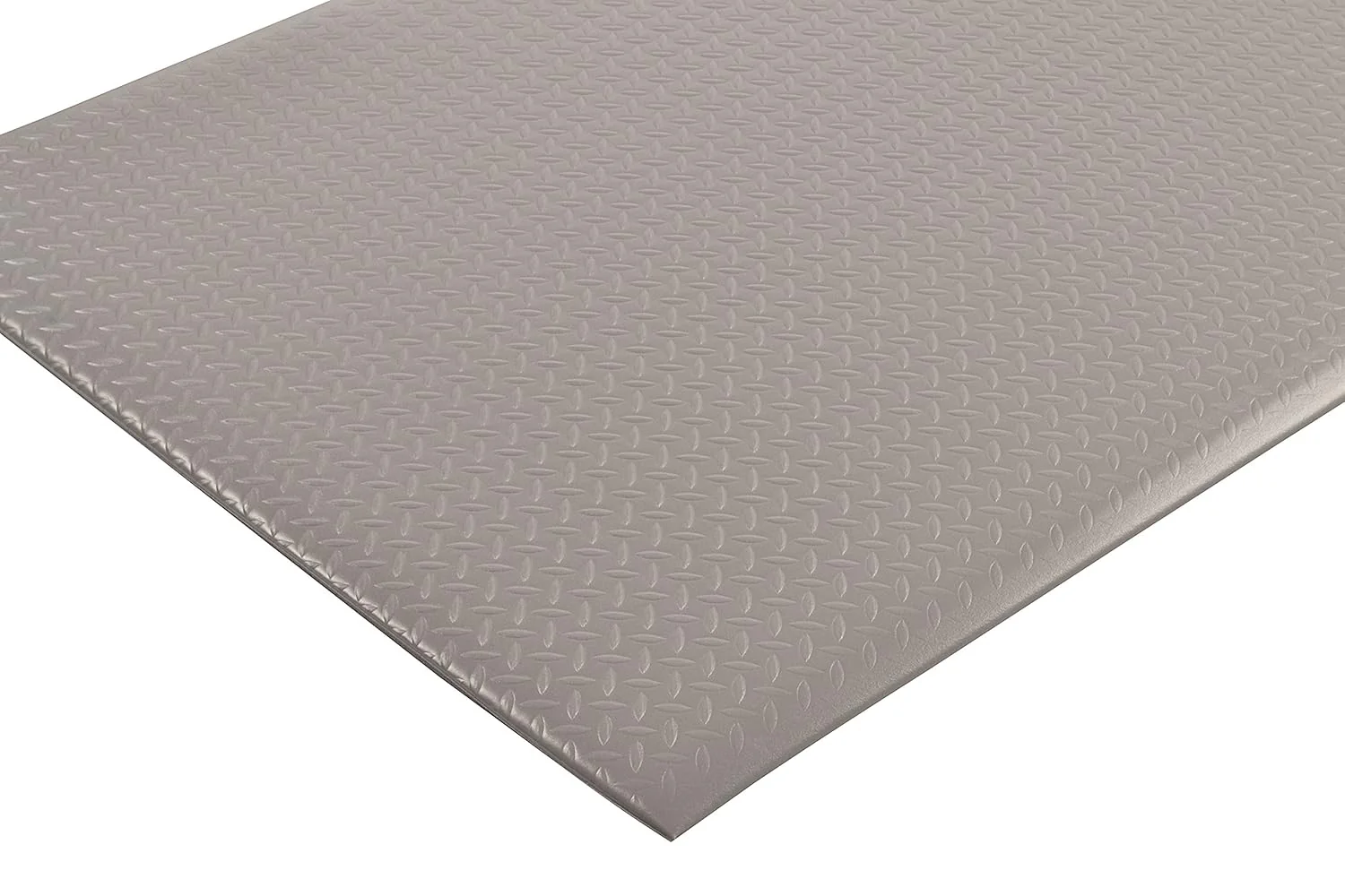 NoTrax 419 Diamond Sof-Tred Safety/Anti-Fatigue Mat with Dyna-Shield PVC Sponge, for Dry Areas, 2' Width x 60' Length x 1/2" Thickness, Gray 2'W x 60'L x 1/2" Thick Gray - Image 4