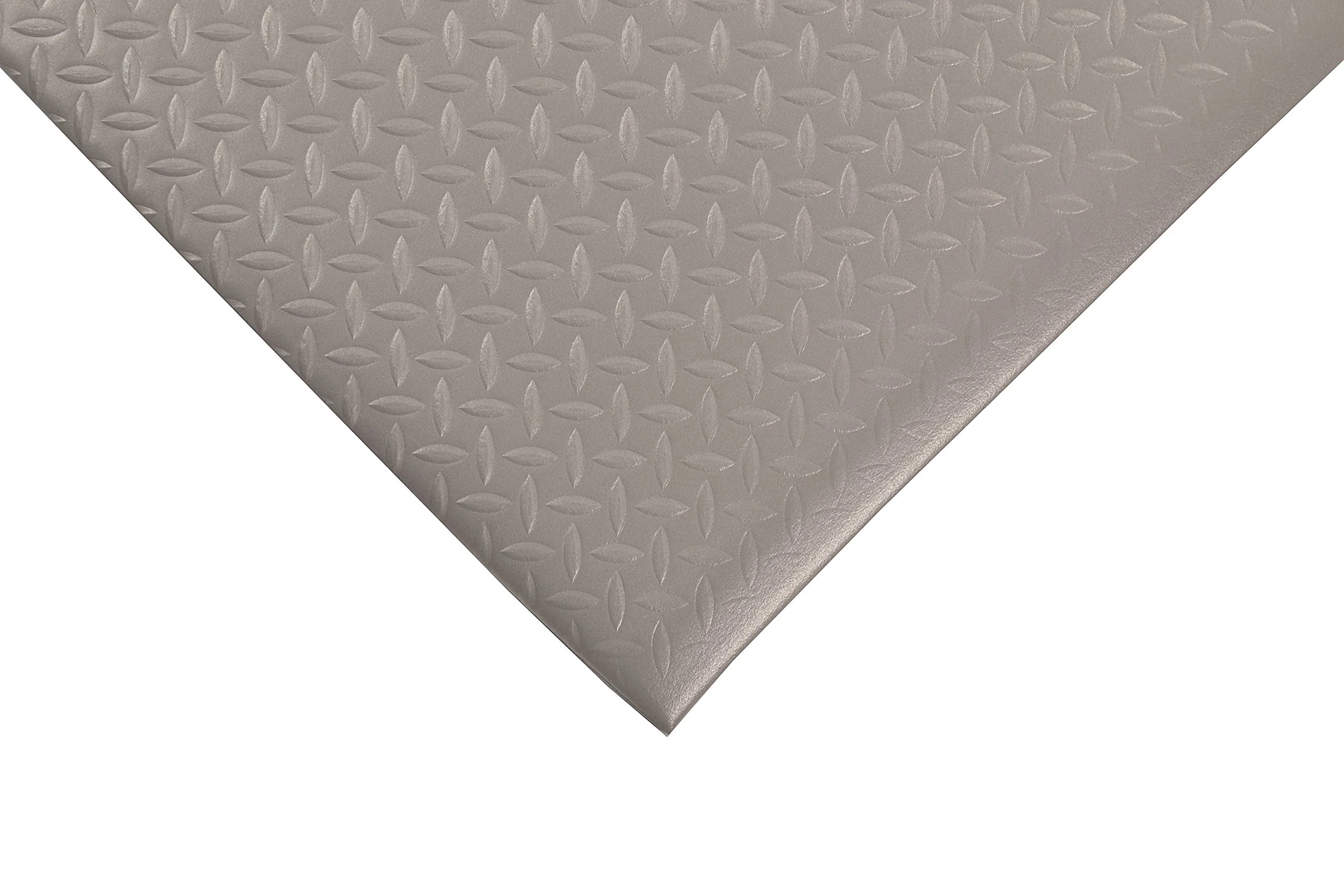 NoTrax 419 Diamond Sof-Tred Safety/Anti-Fatigue Mat with Dyna-Shield PVC Sponge, for Dry Areas, 3' Width x 60' Length x 1/2" Thickness, Gray 3'W x 60'L x 1/2" Thick Gray
