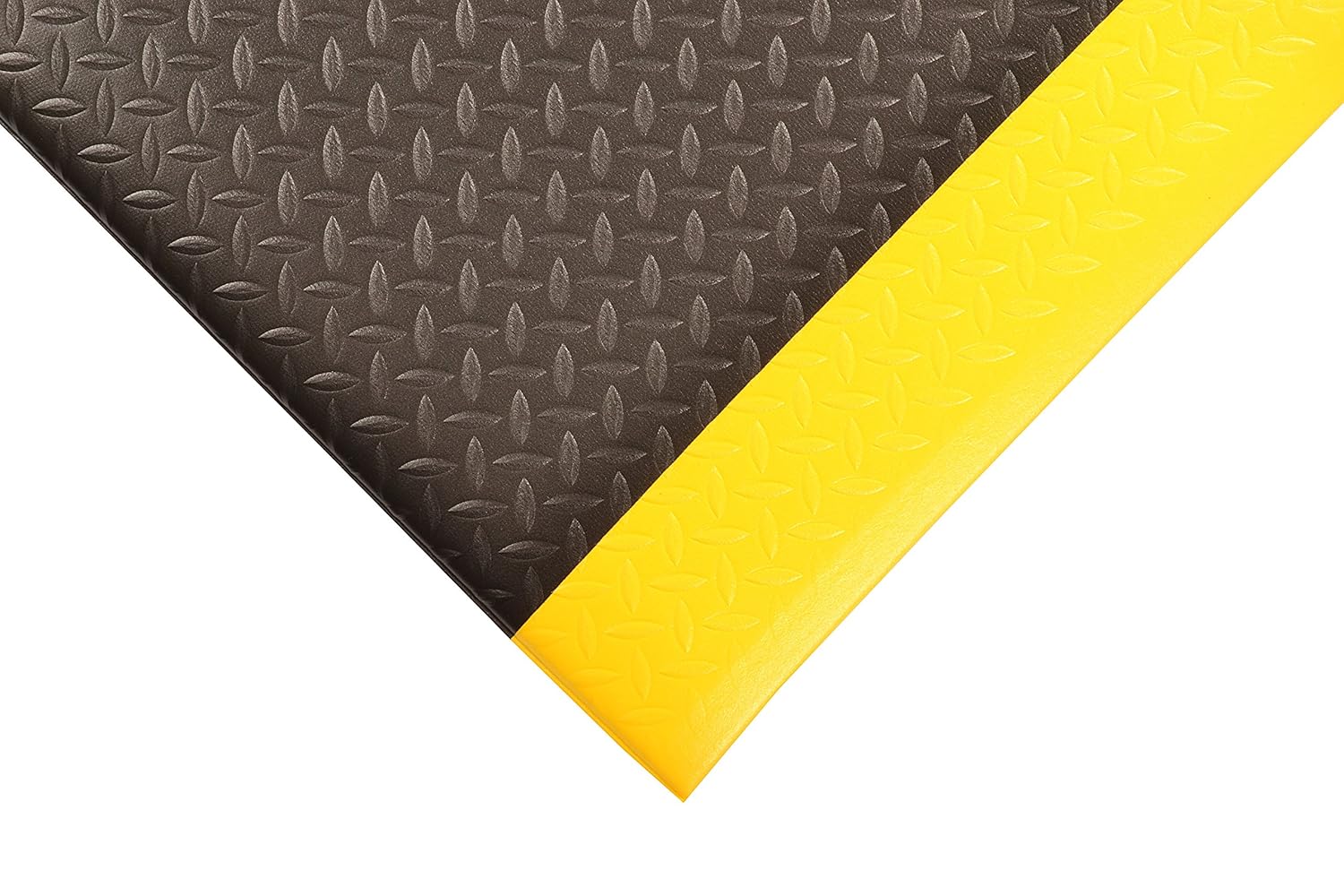 Notrax 419 Diamond Sof-Tred W/Dyna-Shield Anti-Fatigue Safety Mat, for Home or Business 3' X 12' Black/Yellow 3'W x 12'L x 1/2" Thick Black/Yellow - Image 2
