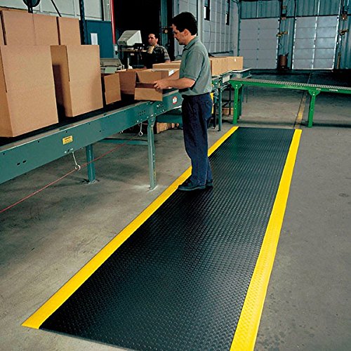Notrax 419 Diamond Sof-Tred W/Dyna-Shield Anti-Fatigue Safety Mat, for Home or Business 3' X 12' Black/Yellow 3'W x 12'L x 1/2" Thick Black/Yellow - Image 5
